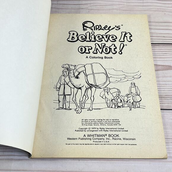 Whitman Ripleys Believe It or Not 1979 Facts Coloring Book Vintage Unused USA - Picture 4 of 7